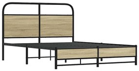 Estrutura cama s/ colchão derivados de madeira carvalho sonoma