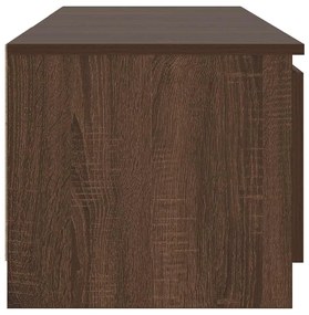 Móvel de TV com luzes LED 140x40x36 cm carvalho castanho