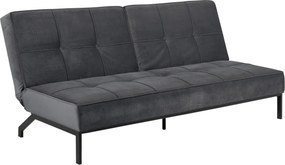 Sofá-cama Norsica 243, Número de lugares: 4, Cinzento, 87x198x95cm, 42 kg, Pernas: Metal, Madeira: Eucalipto