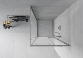 Mexen Rio cabina de duche quadrada 80 x 80 cm, fosco, cromado - 860-080-080-01-30