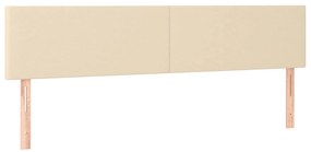 Cama boxspring com colchão 120x190 cm tecido cor creme
