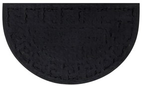 Tapete de porta semicircular 45x75 cm borracha e fibra de coco