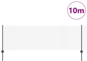 Cerca de Arame Soldado com 5 Postes U Cinza 0.8x10 m Aço