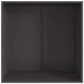 Fogo Fossa Quadrada Preta 80x80x43 cm em Aço da vidaXL
