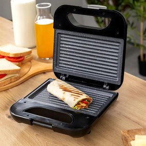 Tostadeira Rock'nToast Grill + com acabamentos em aço inoxidável e 800 W de potência