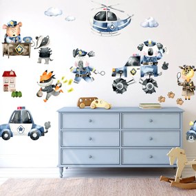 Autocolantes de parede para rapaz - Pequenos polícias