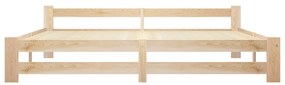 Estrutura de cama madeira de pinho maciça 200x200 cm