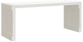 Banco de jardim extensível 212,5x40,5x45 cm pinho maciço branco