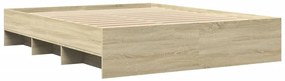 Estrutura cama s/ colchão derivados de madeira carvalho sonoma