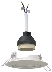 Luminárias Embutidas 12 pcs Redondas GU10 Brancas Ø90 mm Aço