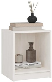 Mesas de cabeceira 2 pcs 35,5x33,5x41,5 cm pinho maciço branco