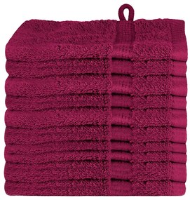Panos de prato 10 pcs Bordô 15 x 21 cm Algodão