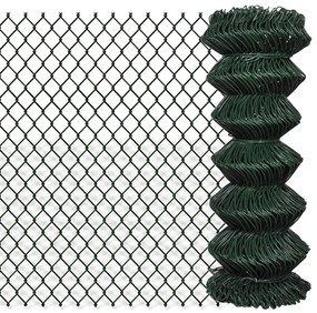 vidaXL Cerca de arame 1x25 m aço verde