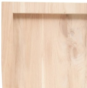 Prateleira de parede 100x30x(2-4)cm carvalho maciço não tratado