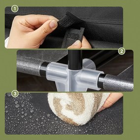 Guarda Roupa de tecido 150 x 175 x 45 cm preto