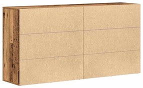 Cristaleiras 2 pcs Madeira Velha 79x38x80 cm Madeira Derivada