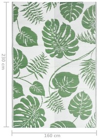 Tapete de exterior 160x230 cm ARAKIL PP verde