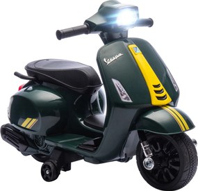 AIYAPLAY Moto elétrica infantil 6 V, carro elétrico infantil com Rodas de Aprendizagem, 2-6 Anos, 71 x 37 x 52 cm, verde escuro | Aosom Portugal