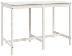 7 pcs conjunto de bar para jardim pinho maciço branco