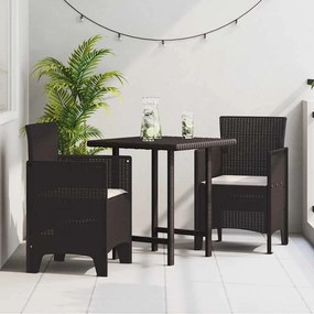 vidaXL Cadeiras de Jardim com Almofadas 2 pcs Marrom Rattan Sintético