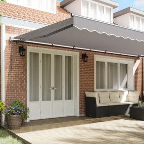 Toldo Retrátil Automático vidaXL Cinza Claro 600x300 cm