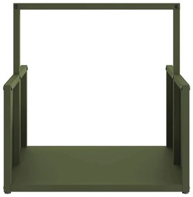 Suporte para lenha aço laminado a frio verde azeitona