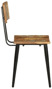 Cadeiras de jantar 2 pcs madeira recuperada maciça