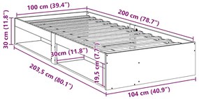 Espreguiçadeira sem colchão cera 100x200 cm