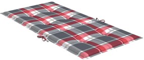 Almofadões lombares cadeiras jardim 4pcs oxford xadrez vermelho
