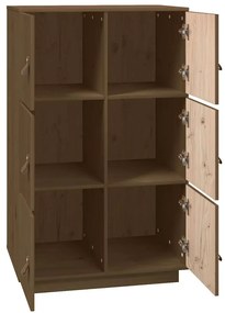 Aparador alto 67x40x108,5 cm pinho maciço castanho mel