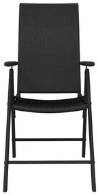 3 pcs conjunto de jantar para jardim preto