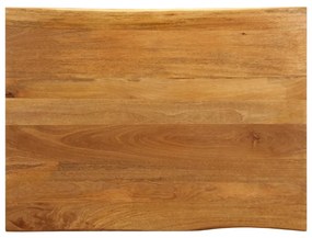 vidaXL Tampo de mesa c/ borda viva 100x80x3,8 cm mangueira maciça