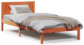 Estrutura de Cama Castanho Encerada Castanho Encerado