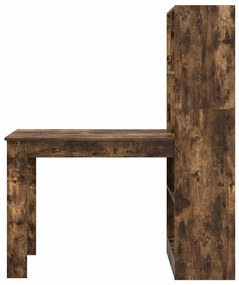 Mesa com prateleira com armazenamento Carvalho fumado 122 x 67 x 145 c