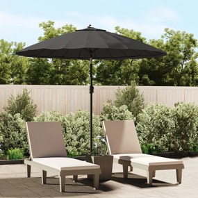 vidaXL Guarda-sol de exterior c/ mastro alumínio 270 cm antracite
