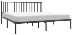 Estrutura de cama com cabeceira 183x213 cm metal preto