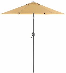 Guarda-sol de jardim SONGMICS de 197 cm, FPS 50+, proteção solar, inclinação de 30° em 2 direções, manivela para abertura e fechamento, para jardins externos, piscina, varanda e pátio, base não incluída, cinza-claro GPU202K01