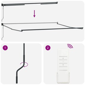 Toldo Retrátil Automático vidaXL Branco 500x300 cm