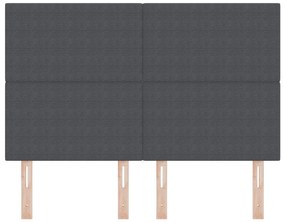 Cabeceira vidaXL Design Simples Cinza Escuro 140 cm Tecido de Corduroy