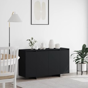Buffet Preto Preto Madeira Engenheirada 135 x 41 x 75 cm
