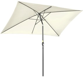 Guarda‑Sol – Cascais – 195x295x253cm – Tecido Poliéster Anti‑UV – Crem