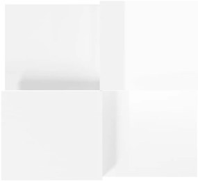 Mesas de centro 2 pcs derivados de madeira branco brilhante