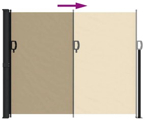 Toldo lateral retrátil 170x300 cm bege