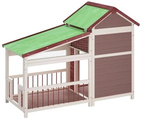Casota para cães 143x60,5x109 cm pinho maciço cor moca
