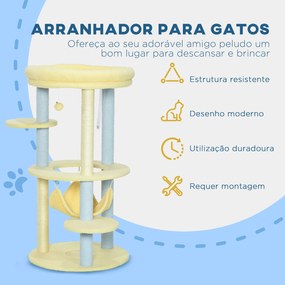 PawHut Arranhador para Gatos Médio 110 cm Torre para Gatos Centro de A