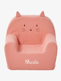 Cadeirão personalizável, em espuma, Gato rosa-velho