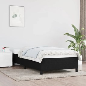Estrutura de cama sem colchão 90x200 cm tecido preto