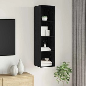vidaXL Gabinete para TV Carvalho preto 37 x 37 x 142.5 cm