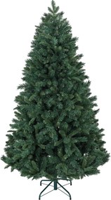 Árvore de Natal artificial de 180 cm com suporte dobrável em aço, 1061 ramos, decoração de Natal, verde