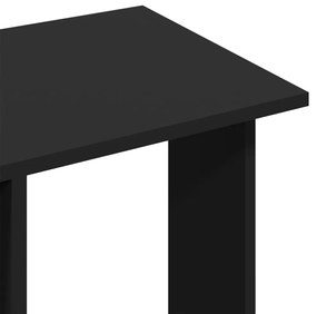 Roupeiro com rodas 102x38x110 cm derivados de madeira preto